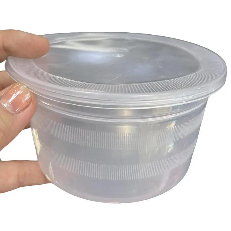 5 hộp đựng chè cháo bún phở soup hũ nhựa đựng thực phẩm kèm nắp chịu nhiệt 500ml đường kính 11.5 x 6.5cm