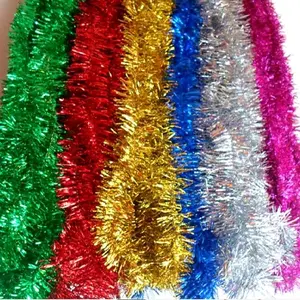 2 Meter SLINGER Besar rumbai tensil tinsel garland metalik hiasan parcel hampers natal Ulang Tahun Festive Decorations slinger rumbai warna warni