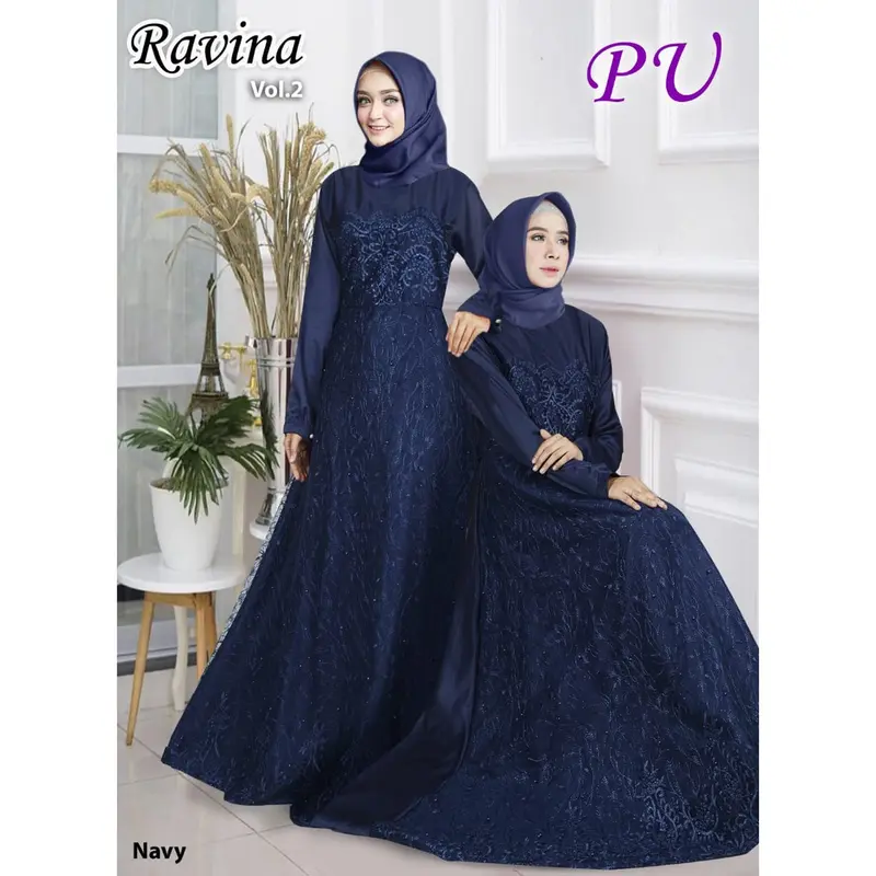 GAMIS BRUKAT RAVINA BUSUI KEBAYA TILE MAXY DRESS KONDANGAN EXCLUSIVE WANITA MUSLIM MURAH 7