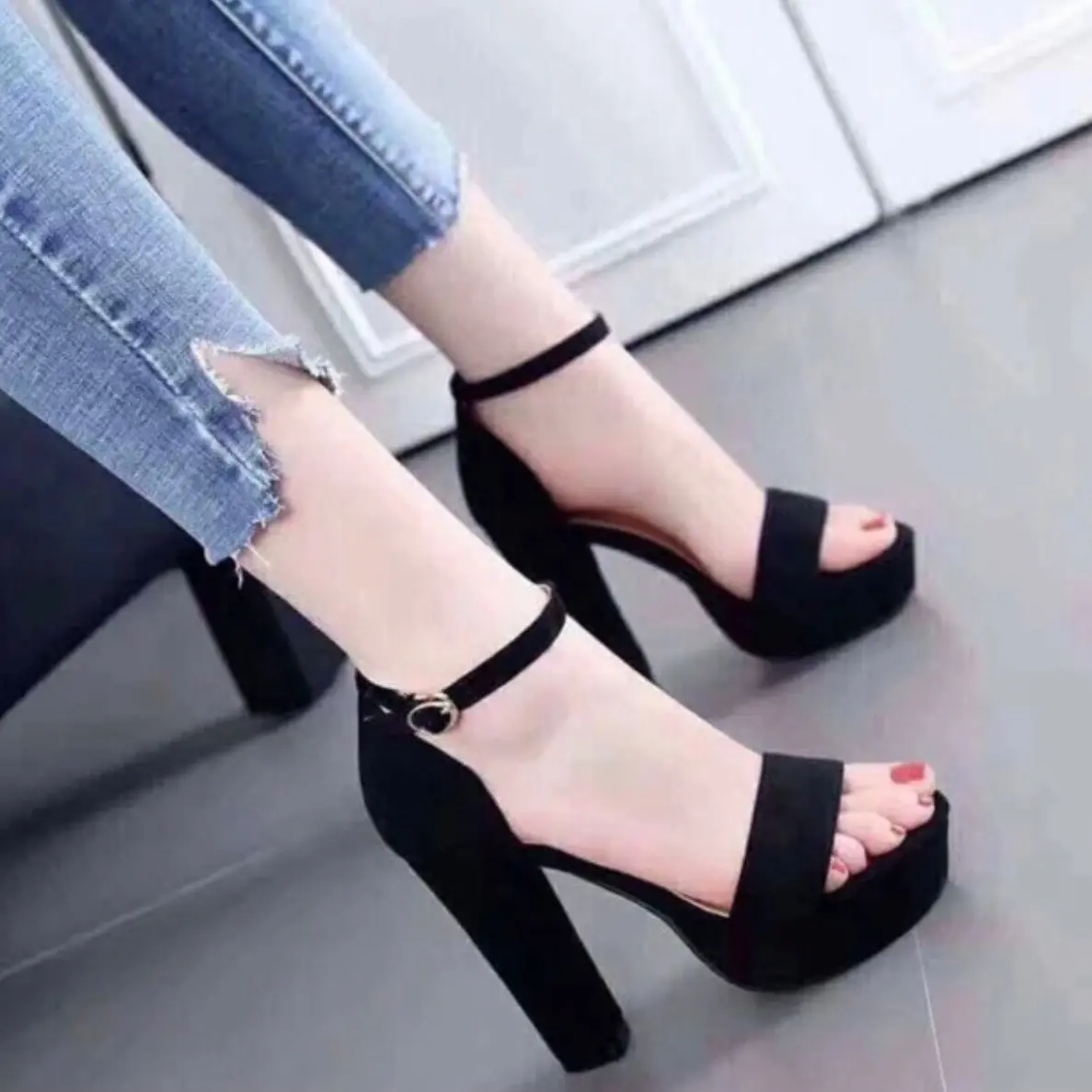Giày cao gót 11cm quai ngang đơn giản DéP Nữ