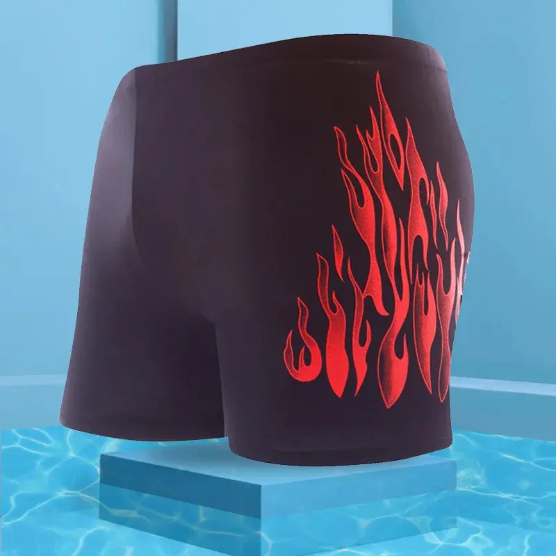 Men Elastic Swimming Trunks Swimwear Beach Swim Sport Short Briefs Surfing Summer Swimsuit Boxer Shorts Bathing Suit 6