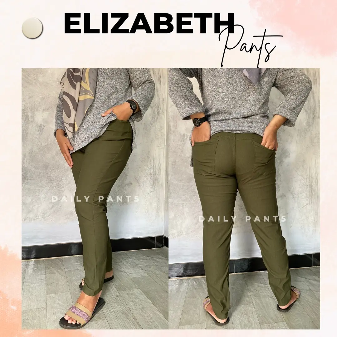 SALE ( LIVE ) Celana Chino Wanita Bahan Melar Elastis Elizabeth Pants
