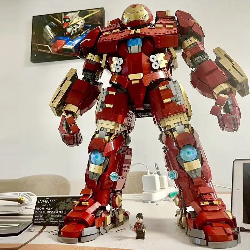 Đồ Chơi Lắp Ráp Người Sắt, Mô Hình Áo Giáp Người Khổng Lồ Xanh Hulkbuster, Tương Thích Với Lego, Mecha, Người Biến Hình Marvel, Thích Hợp Cho Bé Trai, 48 Giờ Giao Hàng, Đồ Chơi Lắp Ráp Toy Toy 7