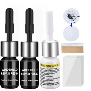Líquido de reparación de parabrisas automotriz, kit de reparación de parabrisas de automóvil Con 5 piezas de película y cuchilla curadas, kit de reparación de grietas de parabrisas de automóvil, herramienta de reparación de ventanas