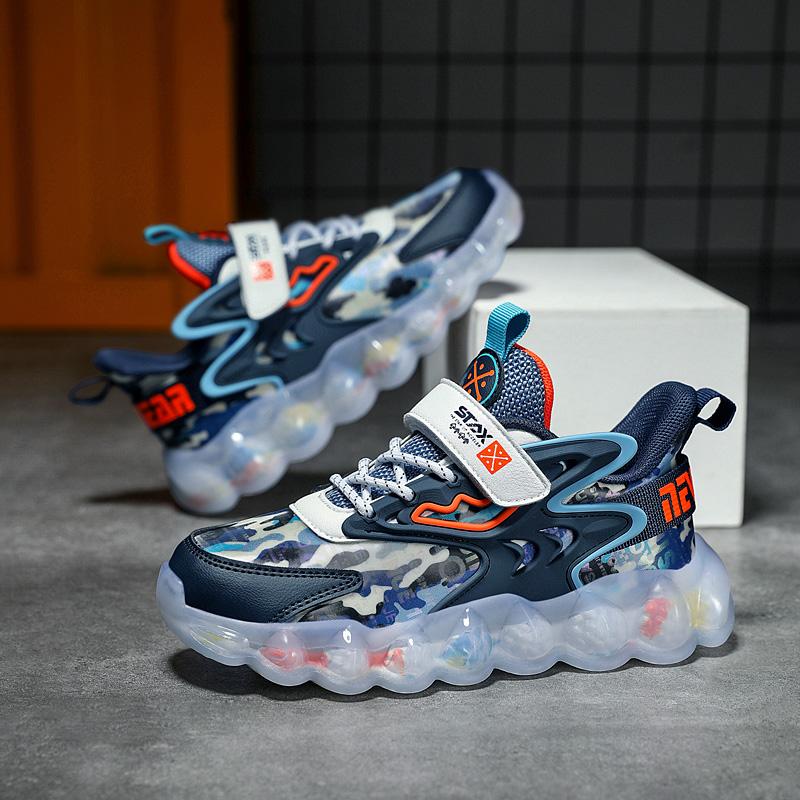 【SOFEISTORE】 Sepatu Anak Laki Laki Sneakers Casual sports musim panas baru anak laki-laki bersol lembut berpori-pori dan berpori-pori untuk anak perempuan 5