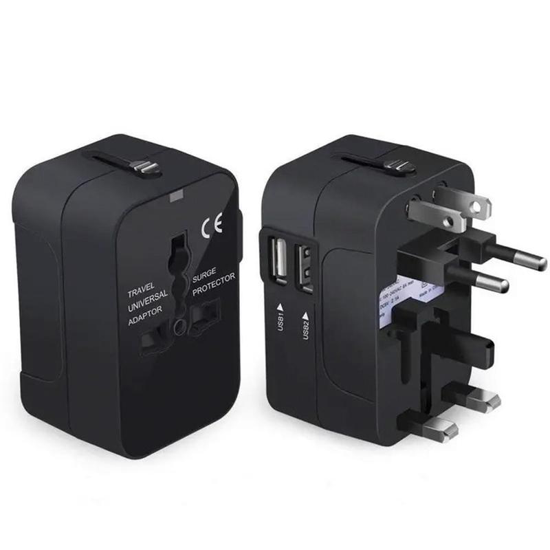 Travel Adapter, Universal Travel Plug Adapter (1 Count), Type-C & USB Port Travel Adapter, Travel Plug Adapter for Home Office Travel, Socket, Portable, Charging 3