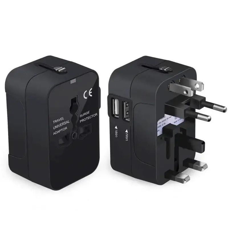 Travel Adapter, Universal Travel Plug Adapter (1 Count), Type-C & USB Port Travel Adapter, Travel Plug Adapter for Home Office Travel, Socket, Portable, Charging 3