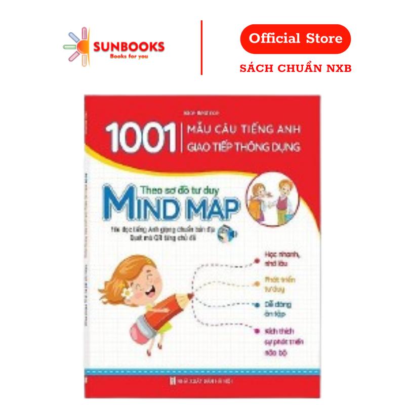 Sách - 1001 Mẫu Câu Tiếng Anh Giao Tiếp Thông Dụng - Theo Sơ Đồ Tư Duy Mind Map
