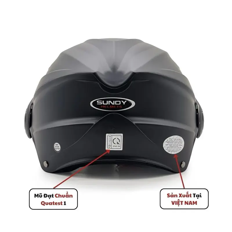 Mũ bảo hiểm nam Sundy A25KD kính dài kiểu thể thao - Helmet Phụ Kiện 8