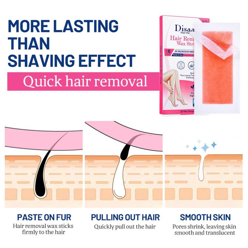 Product Introduction of Aloe Hair Removal Wax Strips Papers Body Calf Underarm Arm Hair Removal Wax Hair Cleaning Strip 31