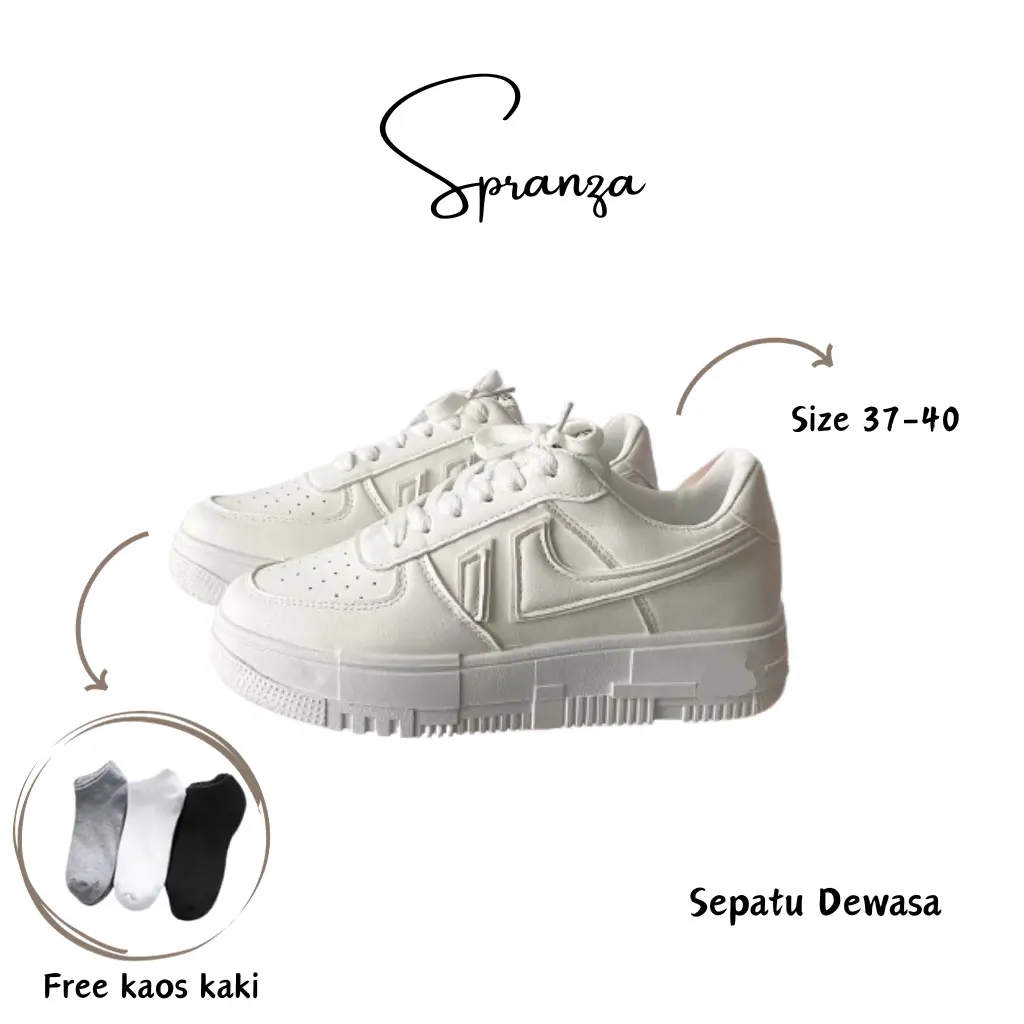 Sepatu Sneakers Wanita Korea Kekinian - Sepatu Sport Casual