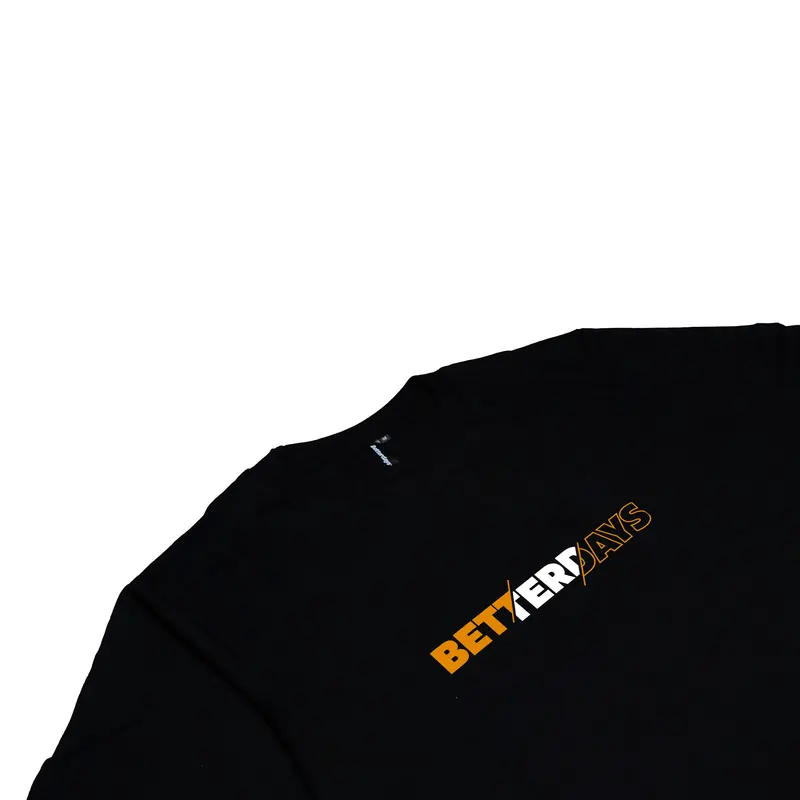 Betterdays T-shirt SLICER Basic Combed Kaos Sablon Katun Pria Hitam Polos Baju 1