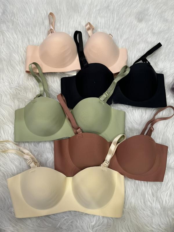 Sét 3 Áo lót cúp ngang su đúc không gọng đệm bàn tay 3cm dành cho V1 nhỏ lép Nữ Women