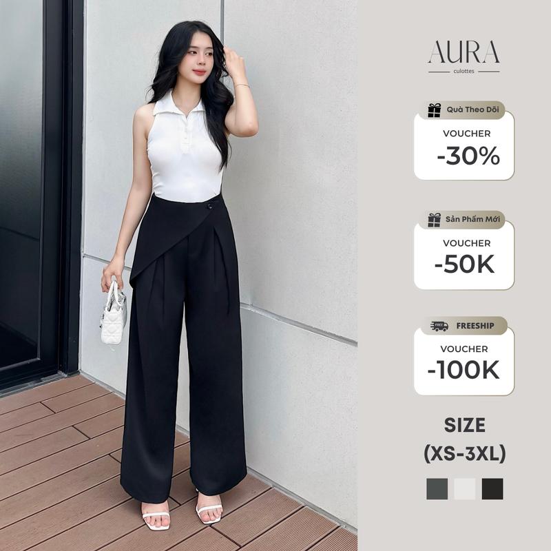 Quần tây nữ ống suông vạt cách điệu thiết kế hottrend mango cao cấp thoáng mát-mềm mịn ong women a23 - pants