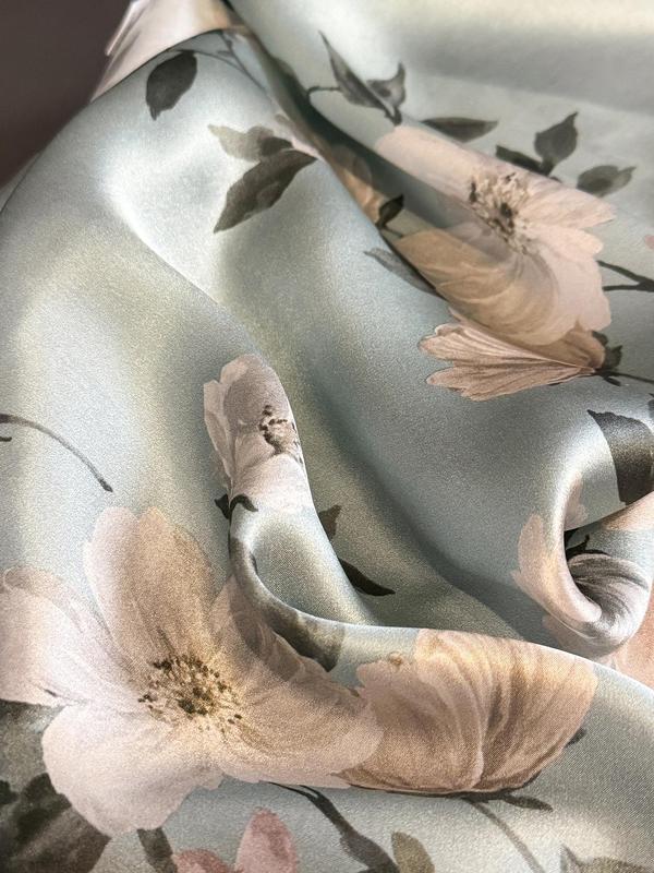 Women's Elegant Floral Print Silk Scarf, Fashionable Soft Comfortable Scarf for Daily Wear, Casual Versatile Scarf for Women & Girls 4