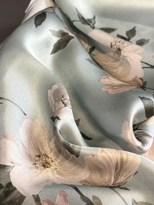 Women's Elegant Floral Print Silk Scarf, Fashionable Soft Comfortable Scarf for Daily Wear, Casual Versatile Scarf for Women & Girls 4
