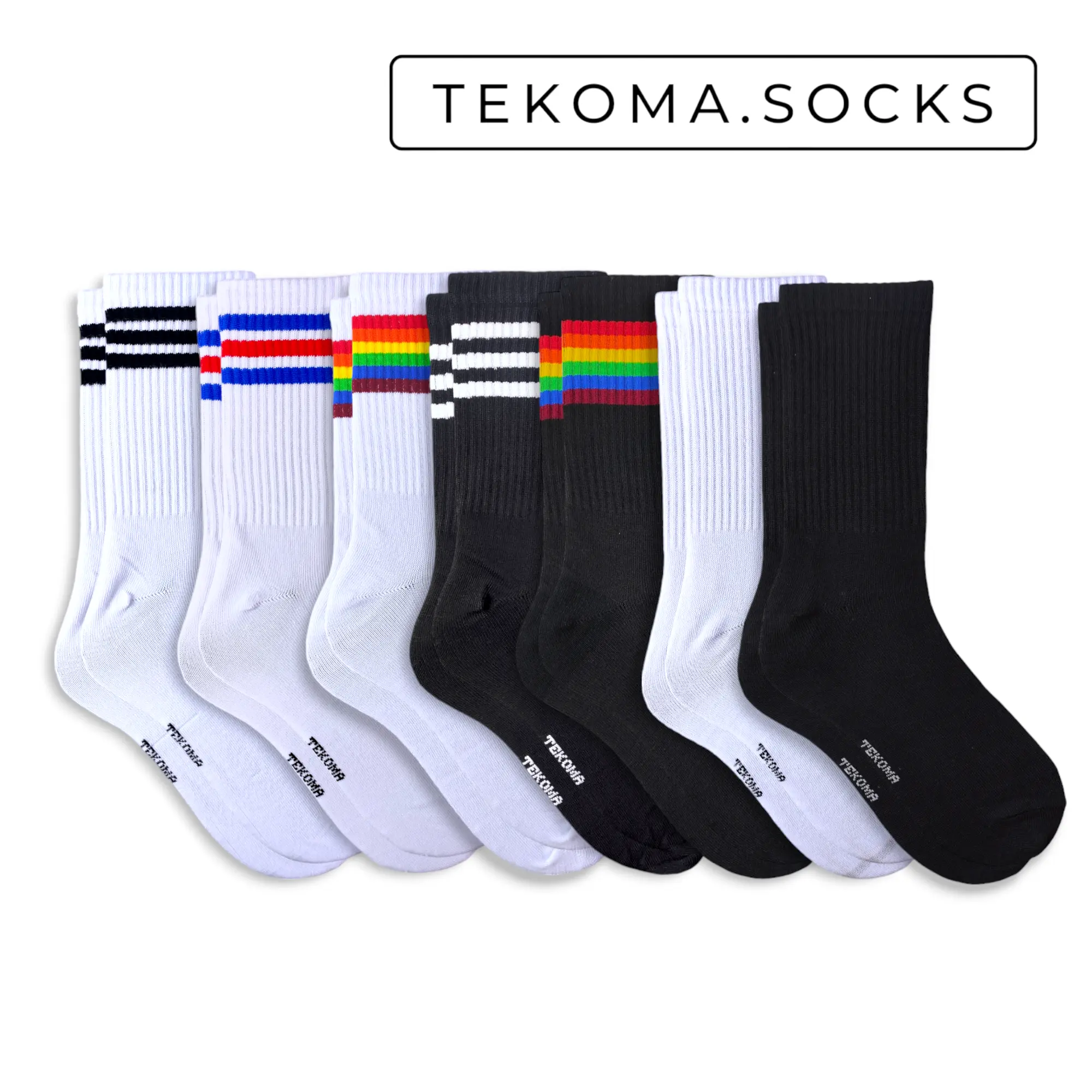 Tekoma Kaos Kaki Skate Oldschool / Kaos Kaki Graphic Old School Panjang Pria