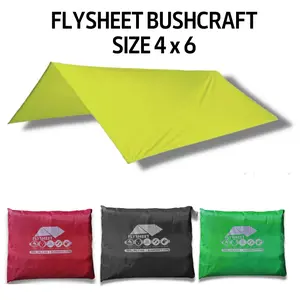 Flysheet 4x6 bushcraft/ flysheet 4x6 waterproof / flysheet 6x4 / terpal tenda 4x6 tebal / terpal tenda 4x6 Camping Outdoor