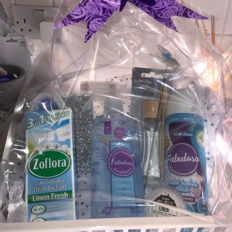 Cleaning hamper bundle great new home gift  hamper Mrs Hinch inspired cleaning hamper -  linen / cotton - spring clean ,birthday, Mother’s Day Easter products 2