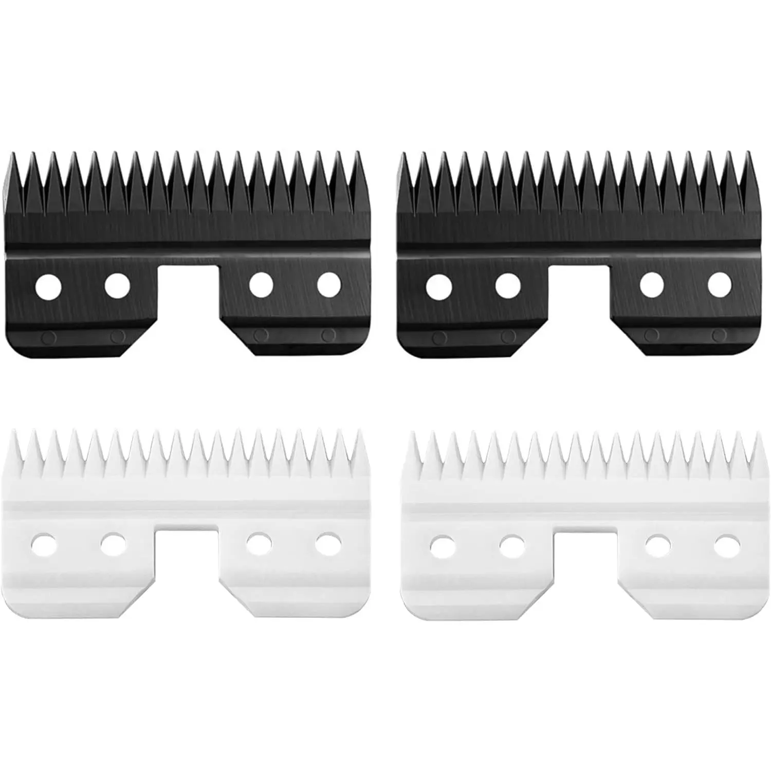 4pcs Ceramic Blade fit for Oster Fast Feed Clipper- Pet Dog Cat Grooming Clipper Replacement Blades, for A5 Trimmer Series, fit for Andis 18 Teeth Detachable Ceramic Blade Part, fit for Wahl KM2 KM5 KM10