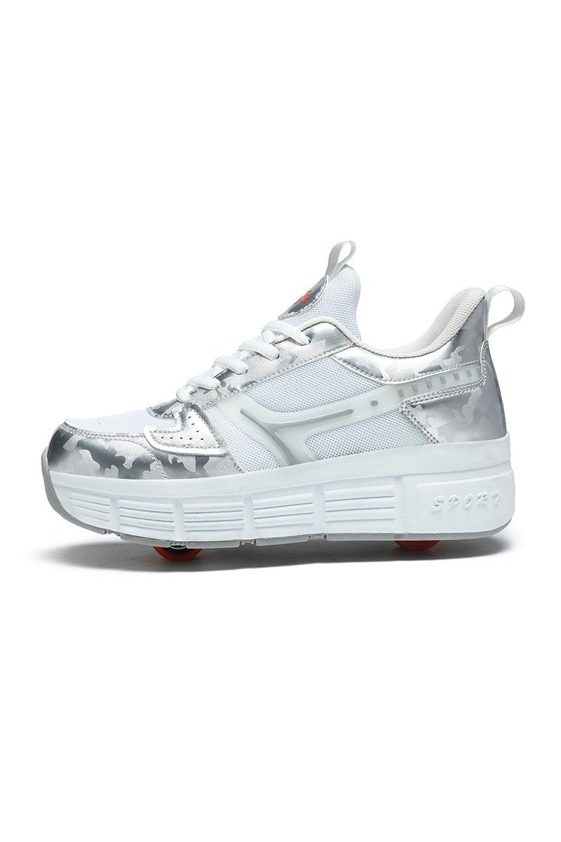Product Introduction of Huiluo Heelys Skates Rollerskate LED Light Shoes with Shoelace Wheels Factory Direct Sales Order 24