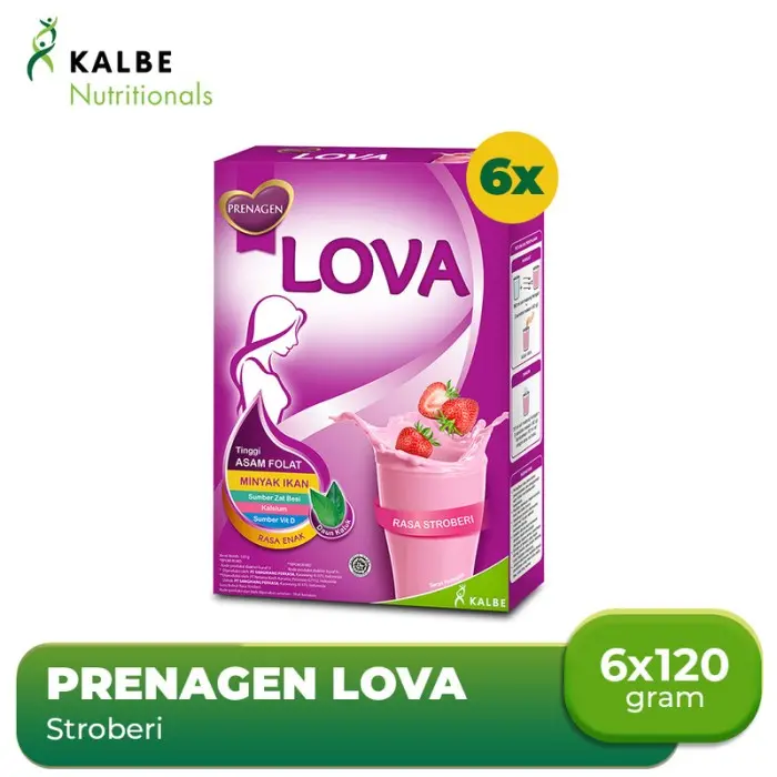 Prenagen Lova Stroberi 120g (6 Pcs)