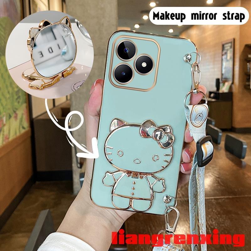 For ốp lưng Realme C53 5G Realme C51  Realme Note 50 Ốp ốp Mềm, Ốp Chống Sốc Silicon, Thiết Kế Mới, Dây Đeo Cổ Yếm Dây Đeo Ba Lô Có Giá Đỡ, wdktm01, Dành Cho Bé Gái 1