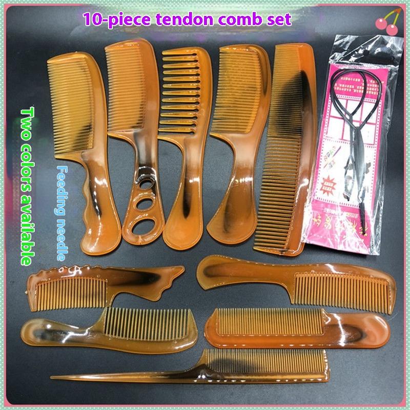 10 pieces of nylon comb with free shipping, unbreakable, thickened plastic household comb, professional hairdressing comb set, hairdressing comb 0