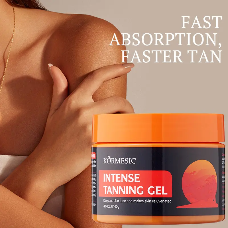 Intense Tanning Gel Deepens Skin Tone Skin Rejuvenated Quick Absorption Powerful Tanning Gel Natural Tan Radiant Healthy Glow Skin Care Moisturizer Comfort