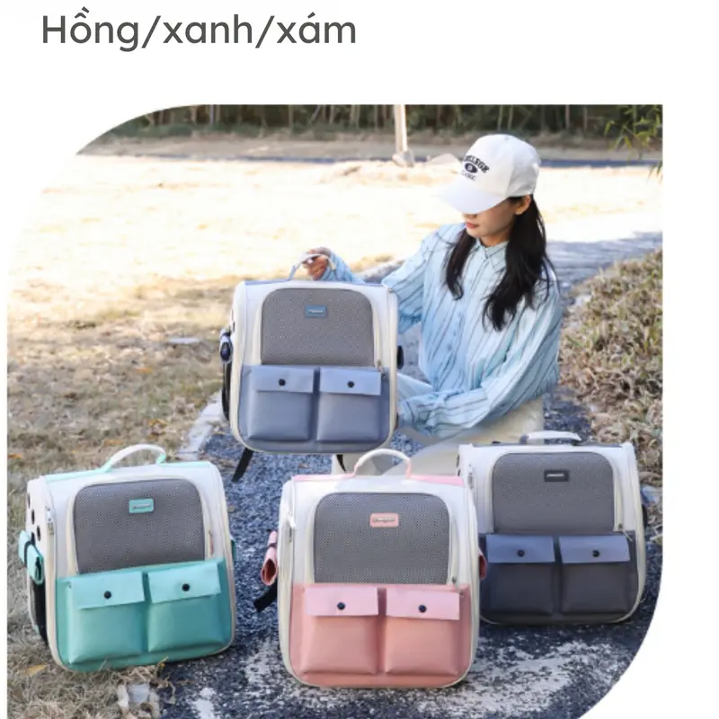 Balo đựng chó mèo vận chuyển chó mèo size lớn chống nắng Hoshi Pet BL14, túi vận chuyển chó mèo giá rẻ 5