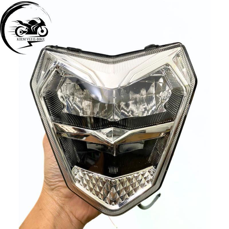 Đèn Zinpat Xmen 2 tầng màu titan cho xe điện Xmen lắp mặt lạ bi cầu sáng trắng Phụ Kiện Phụ Tùng