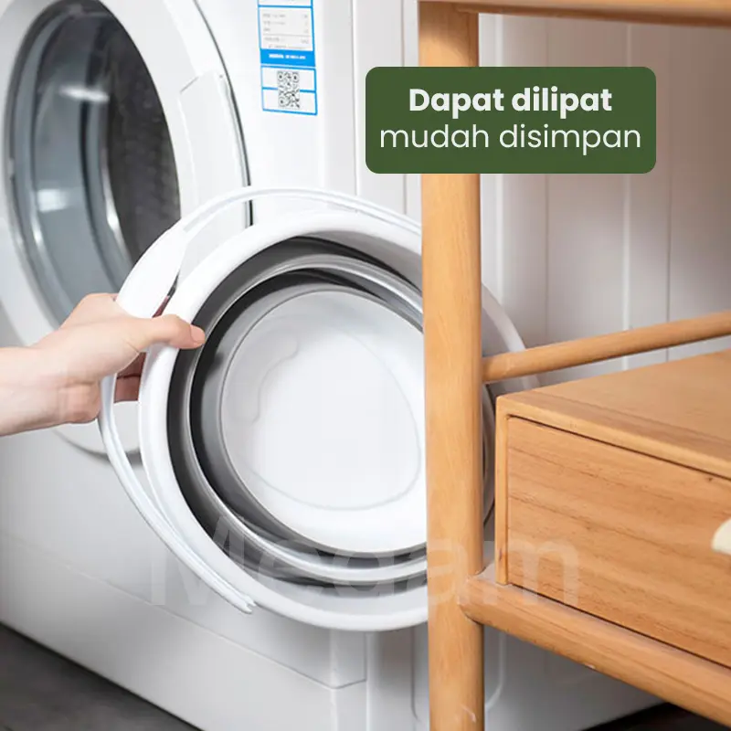 Megam Ember Lipat Portable 5L 10L Ember Kamar Mandi Keranjang Lipat Baju Laundry Ember Lipat Pancing Travel  Ember Pel Plastik Lipat Baskom Wadah Serbaguna Water Bucket Foldable Collapsible HSB683 4