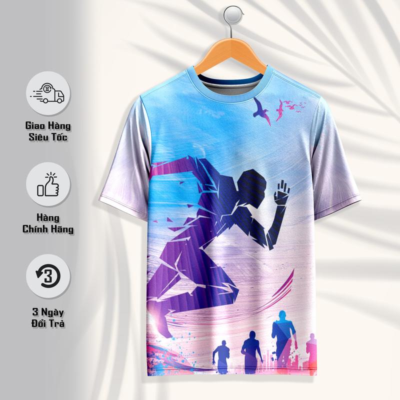 Áo chạy bộ Nam Nữ MARATHON 2024 009 vải co dãn, thoáng khí, hút mồ hôi nhanh 0