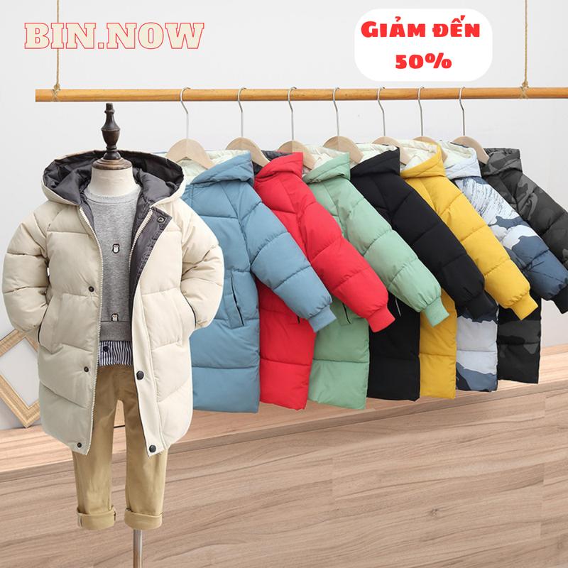 [Loại Dày] Áo phao dáng dài HQ loại Dày Dặn cho bé trai và bé gái nhiều màu Jacket Len