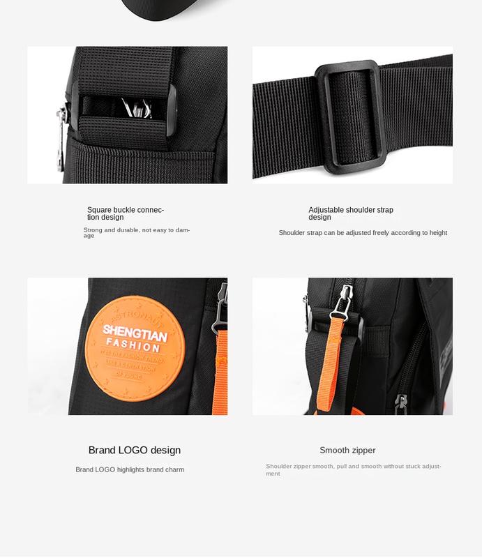Product Introduction of Multi Layered Design Men Crossbody Bag Multi Zipper Large Capacity Shoulder Bags For Girls Trendy Casual Men Messenger Bag Waterproof Storage Bags 11