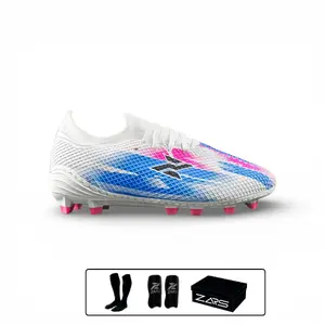Zars - Sepatu Sepak Bola Nova Zenixspeed FG White/Blue/Pink Boots