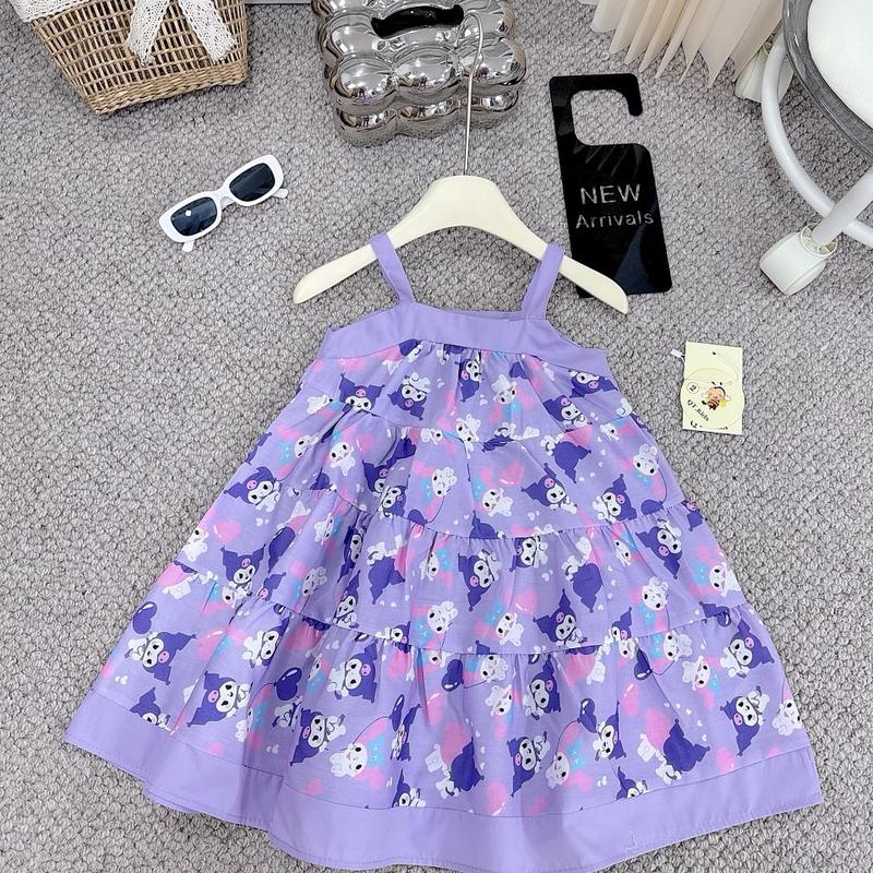 ￼DL28 (10 -35kg)váy đũi dây màu tím dáng dài - váy thiết kế chất đũi mềm siêu xinh thoáng mát cho bé gái 4