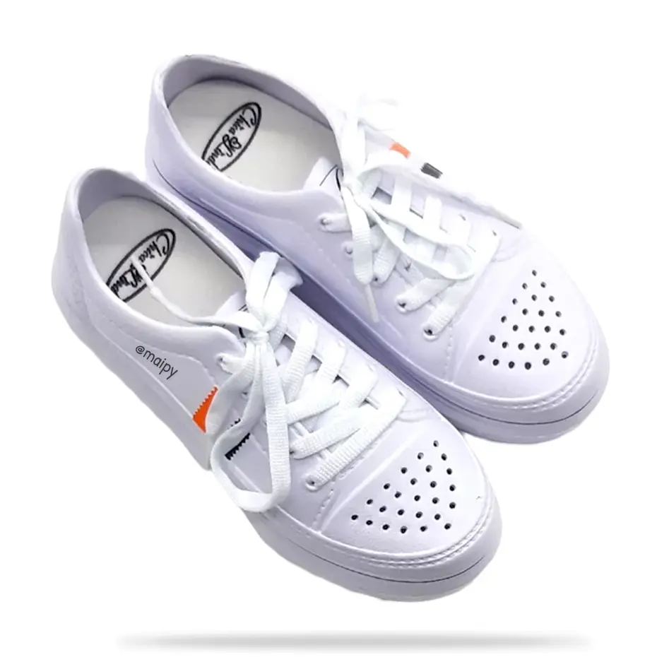 Giày Thể Thao Sneaker Nhựa Nữ Cao 3cm Đúc Nguyên Khối Siêu Nhẹ Chống Nước Đi Mưa, Đi Học Maipy G013