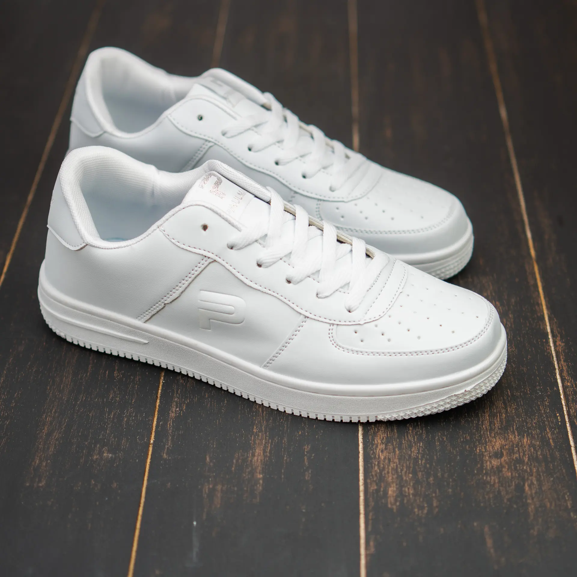 PAULMAY - Sepatu Sneakers Pria Denver - White Casual Shoes Black