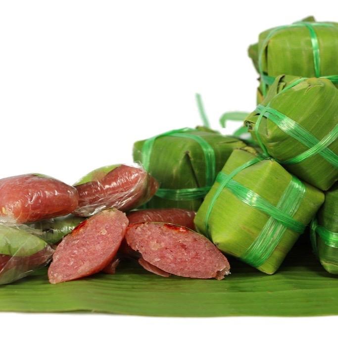 30 NEM CHUA QUẾ GÓI LÁ CHUỐI TRUYỀN THỐNG - Nem có lá chùm ruột, ớt, tiêu, tỏi 1