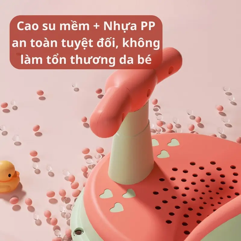 Ghế Ngồi Tắm Cho Bé Chống Trơn Trượt, Ghế Tập Ngồi Đa Năng Kèm Đế Hít, Bánh Xe 5