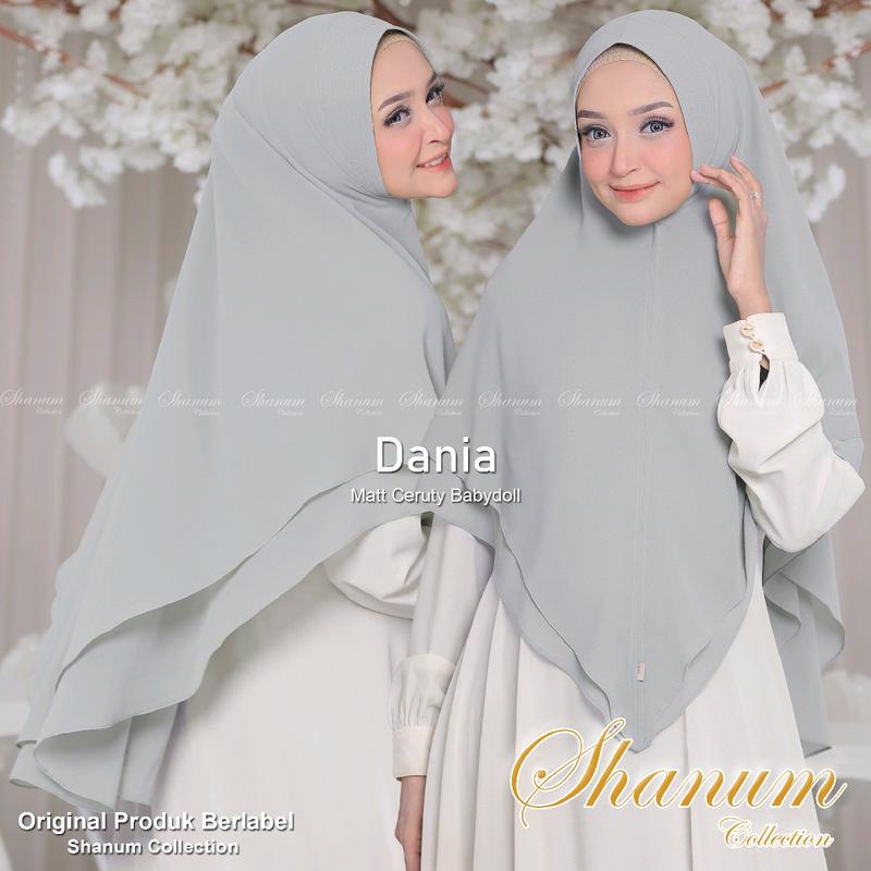 Khimar DANIA Kerudung syari jumbo ceruty babydoll premium 1