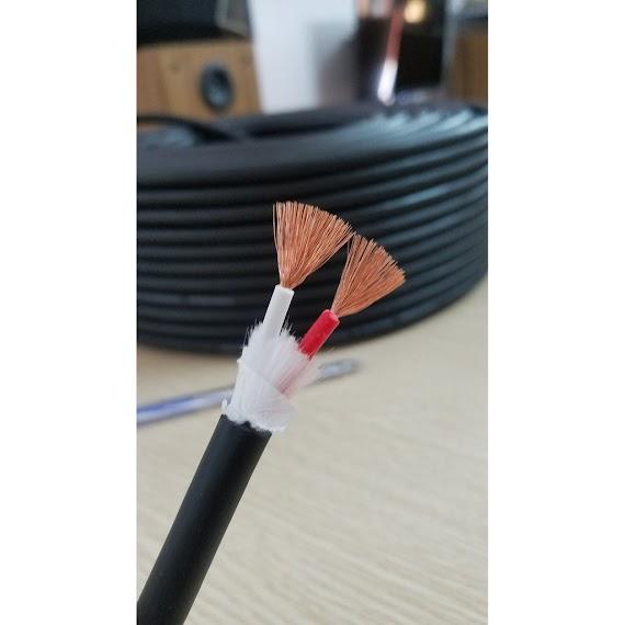 Dây loa tiêu chuẩn 2x2.5,dây loa chuyên dụng, dây tín hiệu ra loa, dây truyền tải âm thanh từ nguồn công suất tới loa Phụ Kiện - Dây Loa Bọc Dù Chống Nhiễu