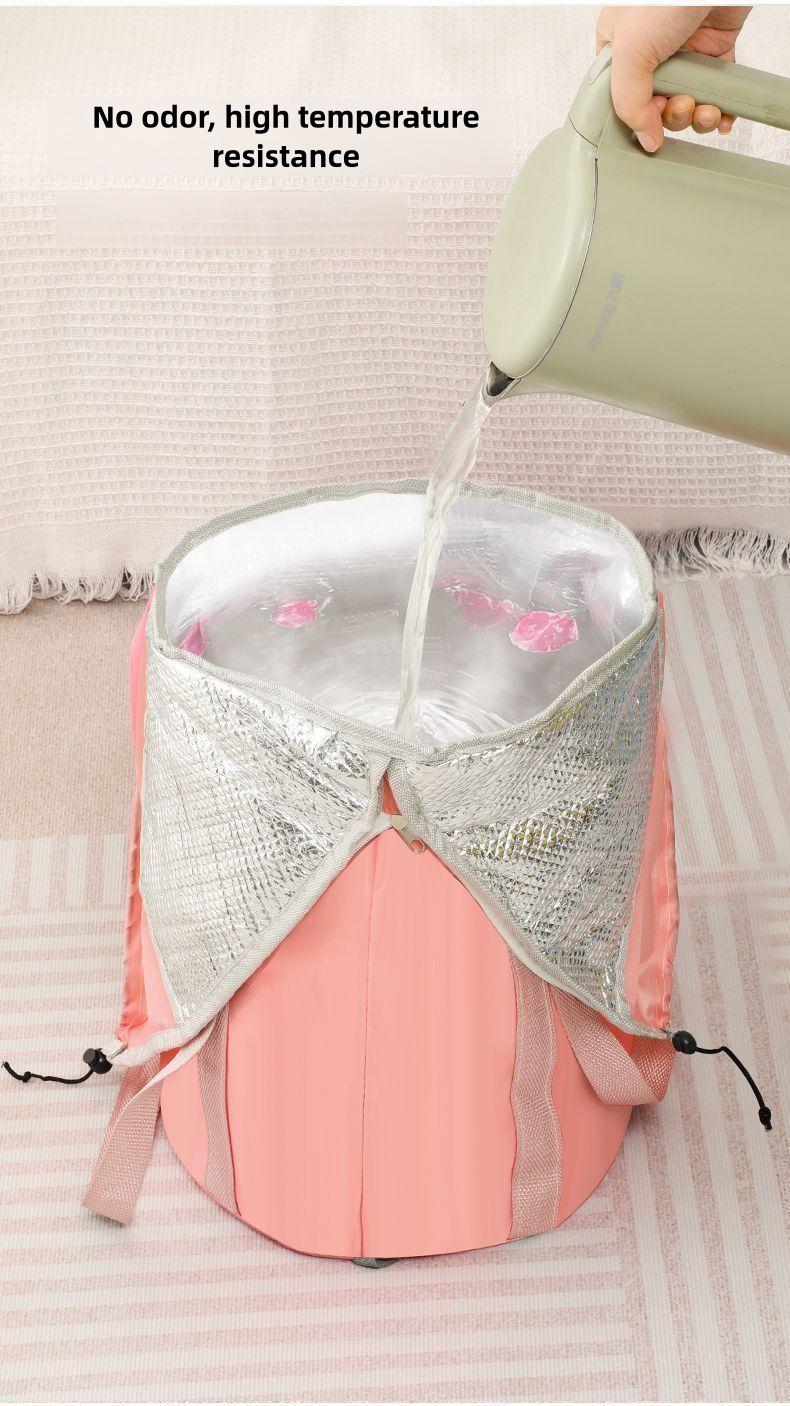 Product Introduction of Foot Soak Bucket Insulated Collapsible Foot Soak Bag Portable Heightened and Deepened Home Travelling 3