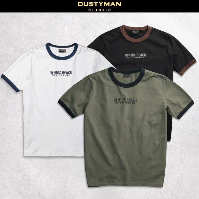 Áo Thun Nam In Hình Venios Cổ Điển DUSTYMAN - Vải 100% Cotton - Form Regular Fit Menswear Cổ Tròn