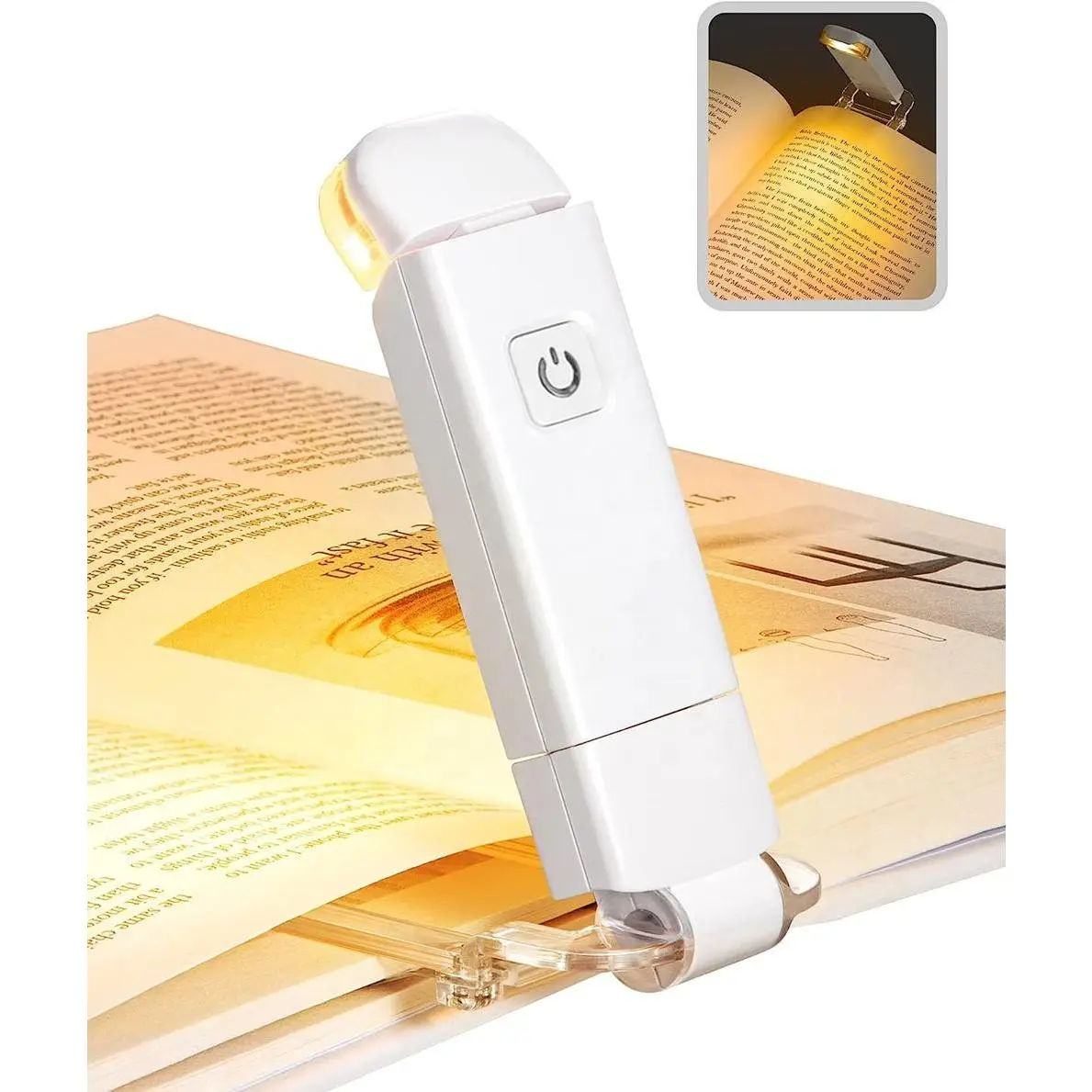 Lampu Baca LED Klip LED Pelindung Mata Klip Pembatas Buku Portabel, Lampu Pembaca Buku USB Isi Ulang Kecerahan Dapat Disesuaikan Dengan 3 Mode Warna