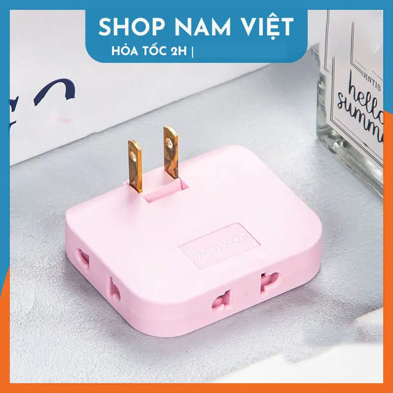Ổ Cắm Điện Mở Rộng Xoay 180 Độ Chia Từ 1 Ra 3 Chấu Cắm 1