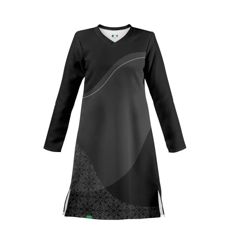 Muslim black dress, polos, black Muslimah jersey, cheap, Muslim long dress,  large size, cotton jersey, Mu viral T-shirt, microfiber sublimation, full  sleeve, for women, family and adult, fabric 2025 - TikTok Shop
