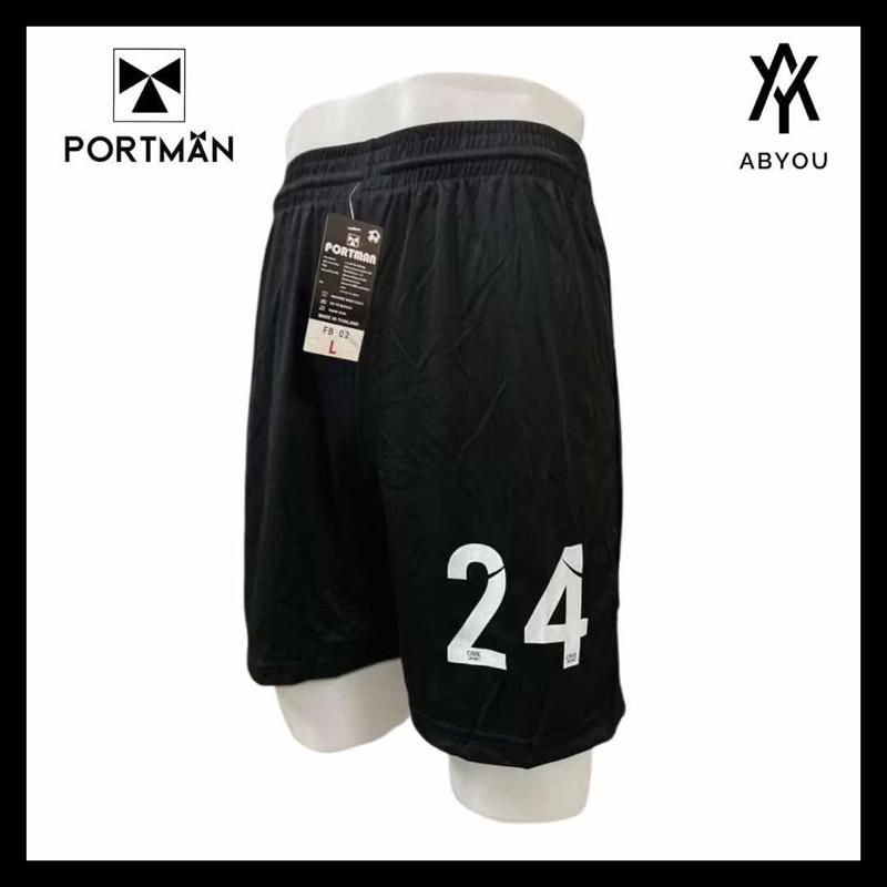 กางเกงกีฬาขาสั้น Portman BLACK ระบายอากาศได้ ผ้าไมโครนุ่ม - ออกกำลังกาย Sport เสื้อผ้า