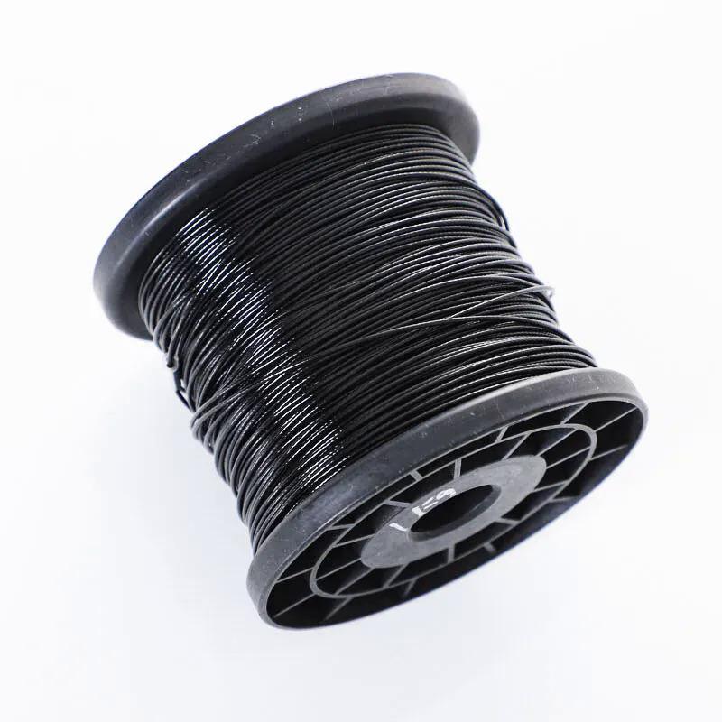 Product Introduction of 304 Stainless Steel Black Plastic Coated Soft Steel Wire Rope Flip Hook Fish Line Clothesline Advertising Hang Rope Plastic Coated Fish Buckle Rope 28